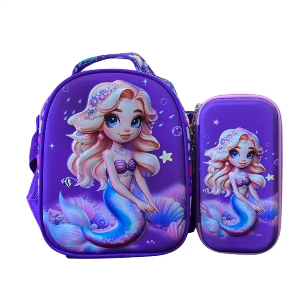 Pretty Mermaid Lunch Bag with Pencil Case - 4862
