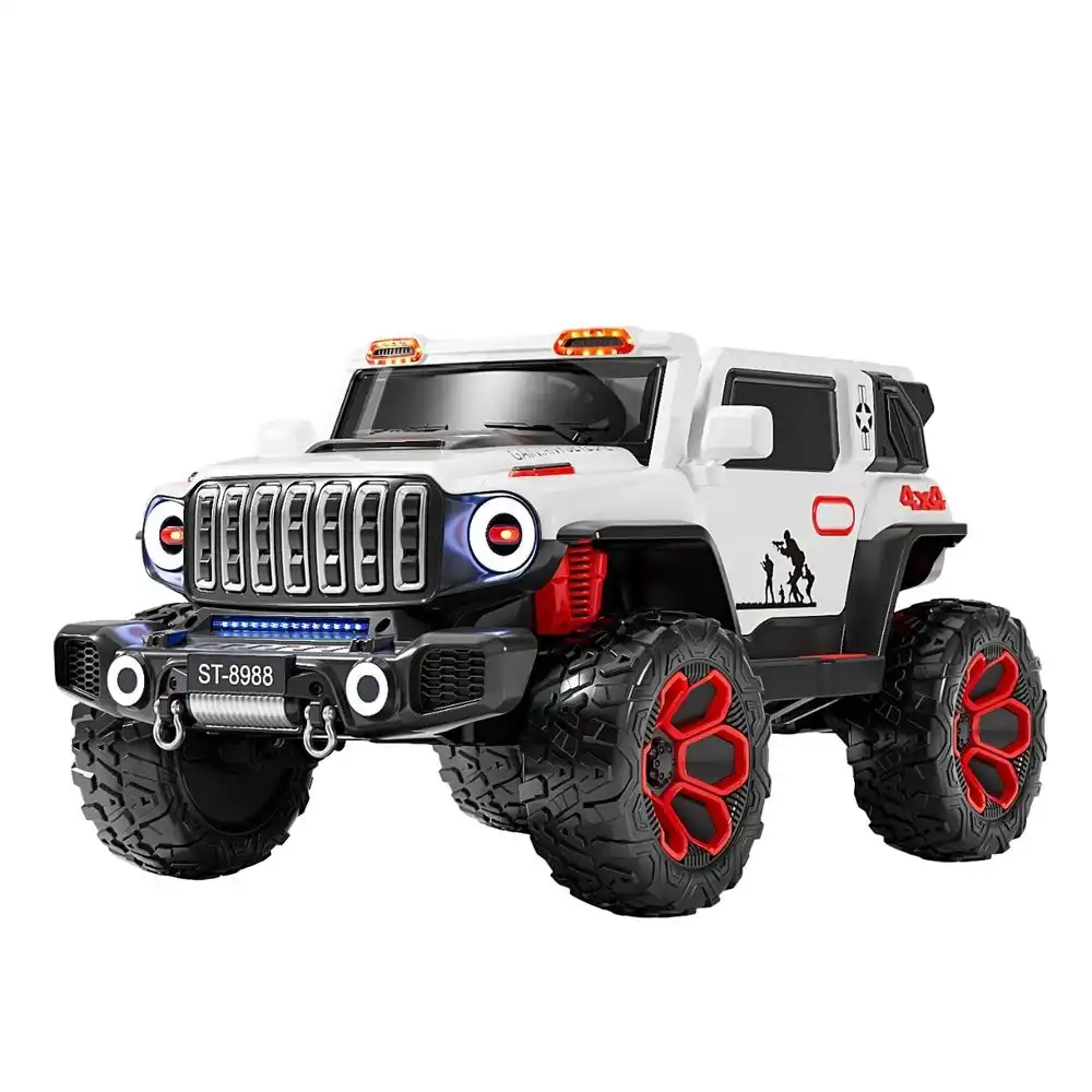 Cotton Electric Rides on Car for Kids with Remote Control - White - ST-8988