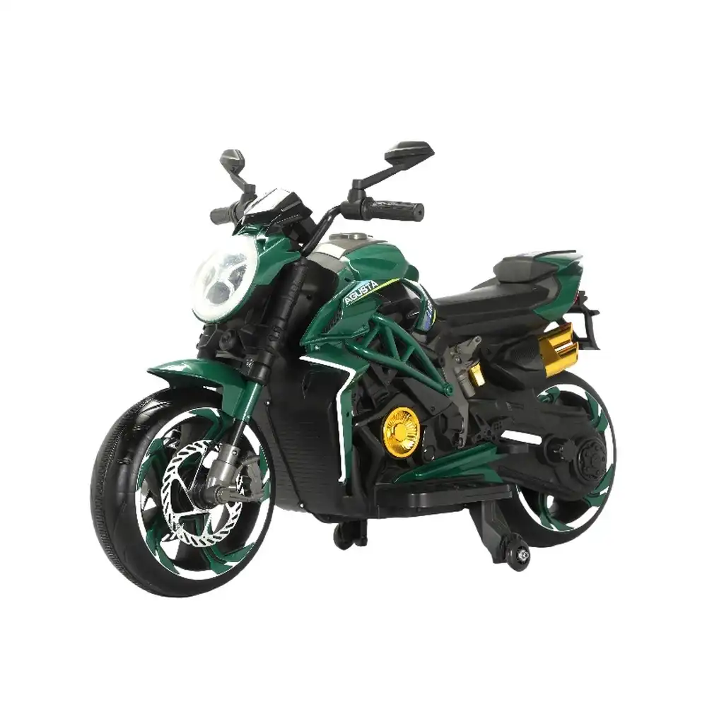 Whisper Electric Rides on Motorcycle for Kids - Green - ABM-5588