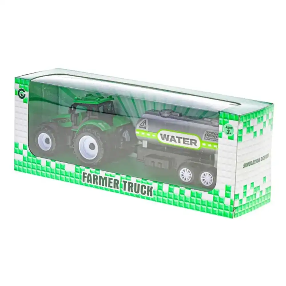 Farmer Truck With Water Container Trailer