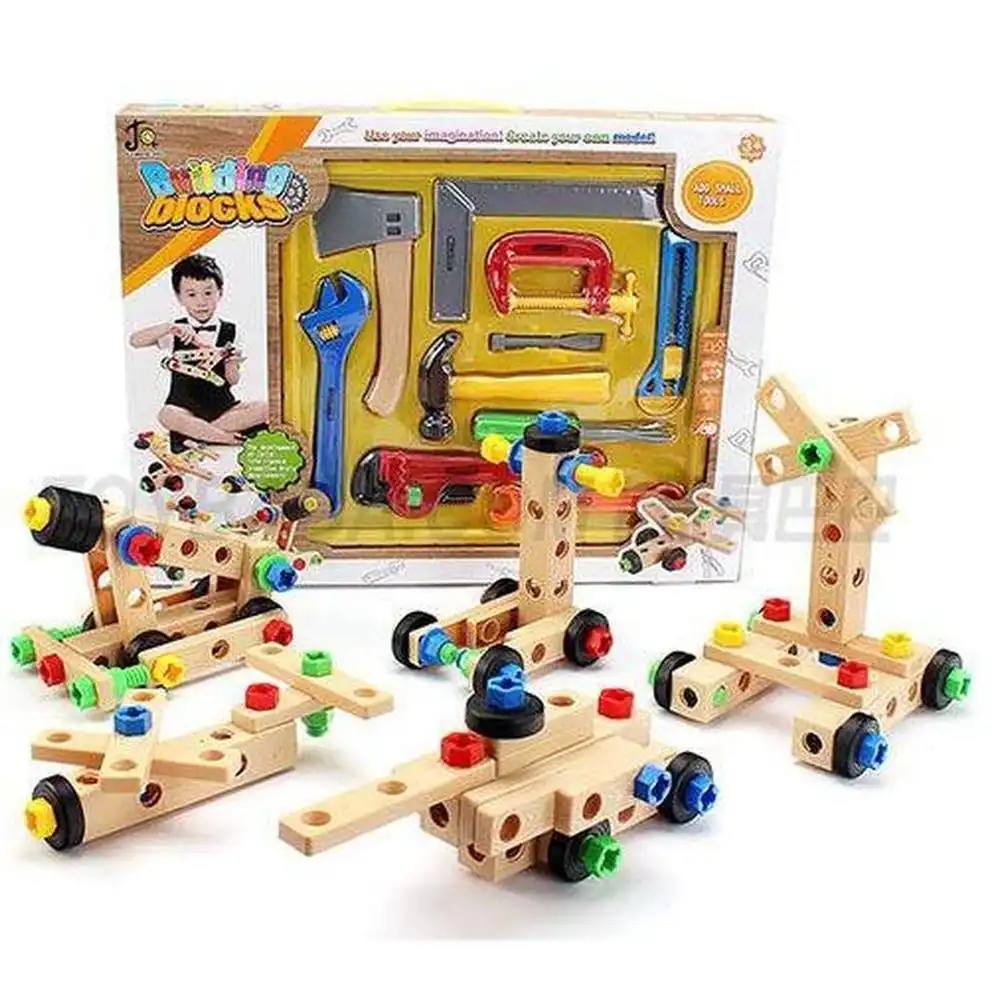 Building Wooden Blocks With Tools - 808-8