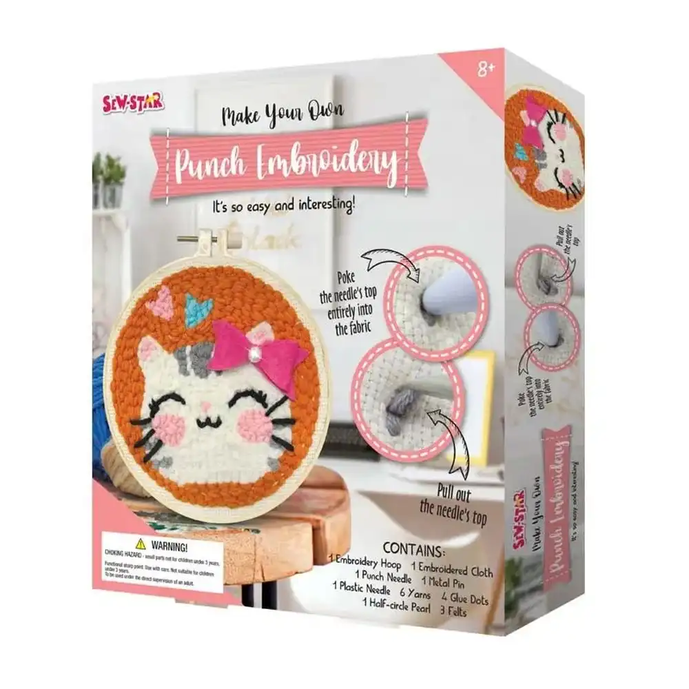 Sew-Star - Punch Embroidery Cat- SS-19-100