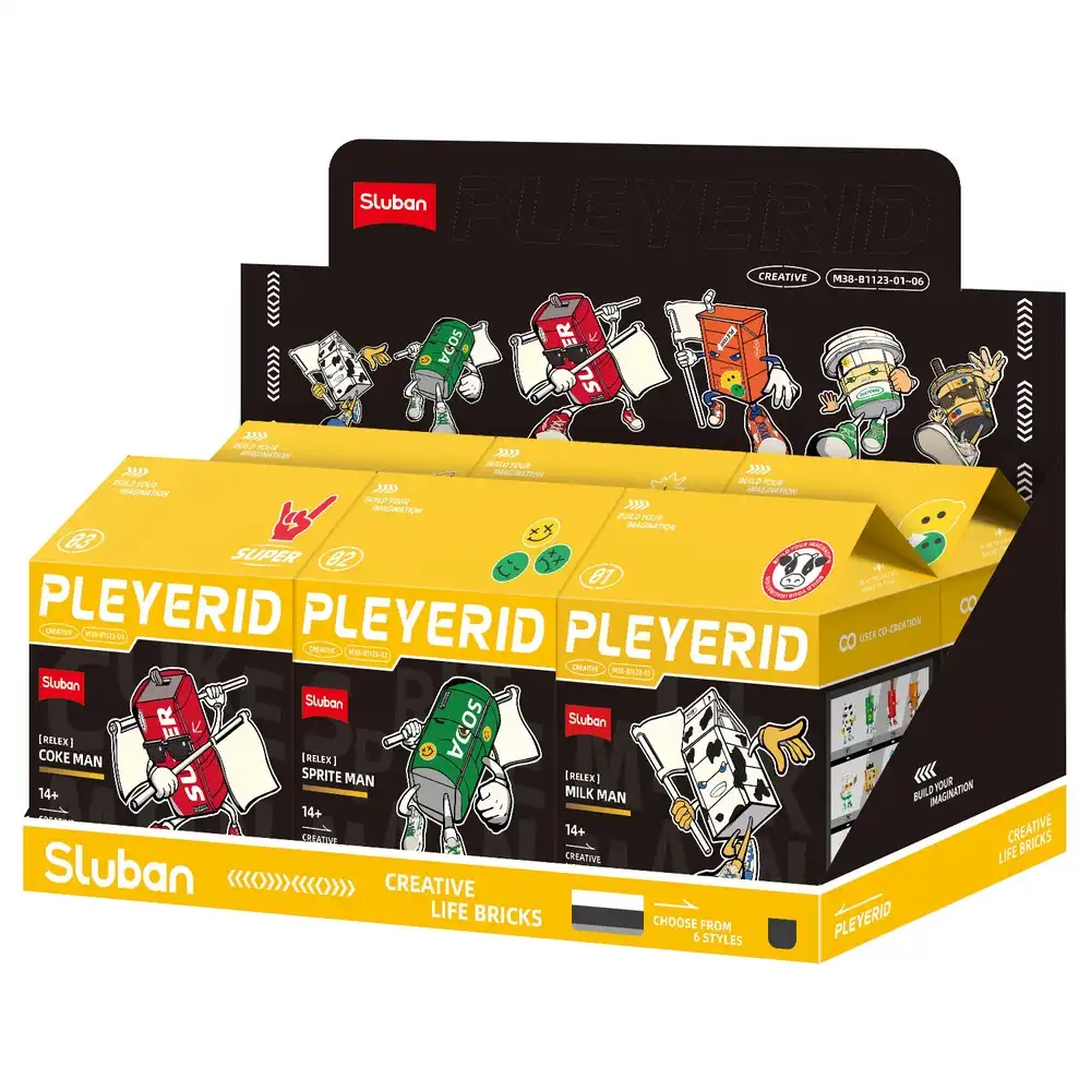 Sluban - Pleyerid Beverage Man Display (Different Models) -  M38-B1123A