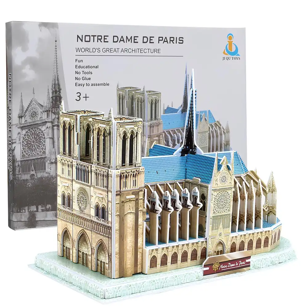 Notre Dame De Paris World's Great Architecture 3D Puzzle 77 Pieces - 168-A9