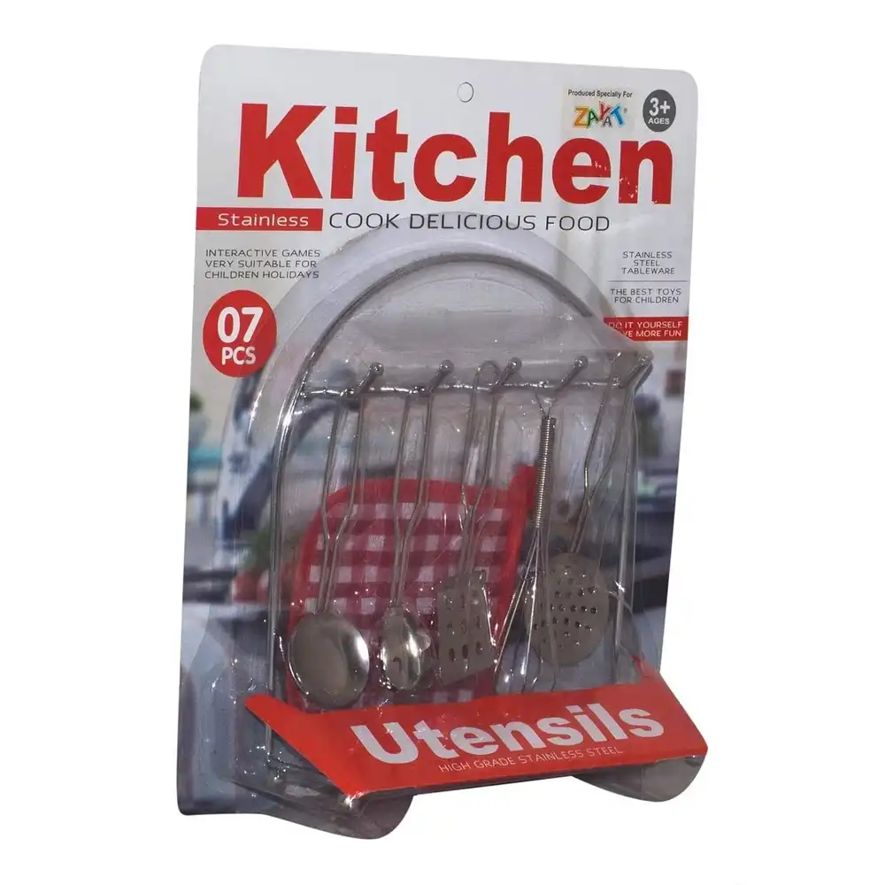 Stainless Steel Kitchen Toy Set 7 Pieces - 555BX012