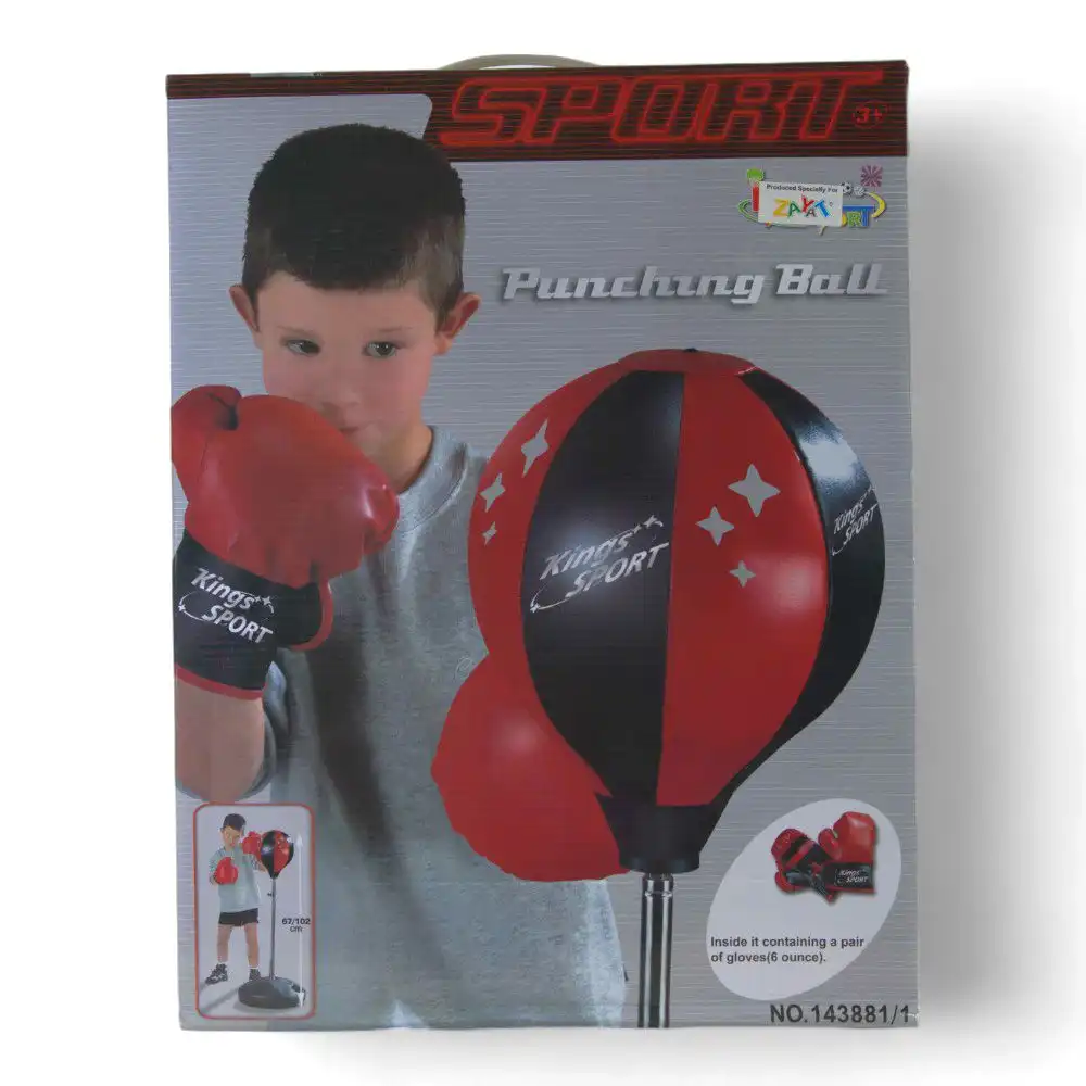 Kings Sport Boxing Punching Ball with Gloves - 143881-1
