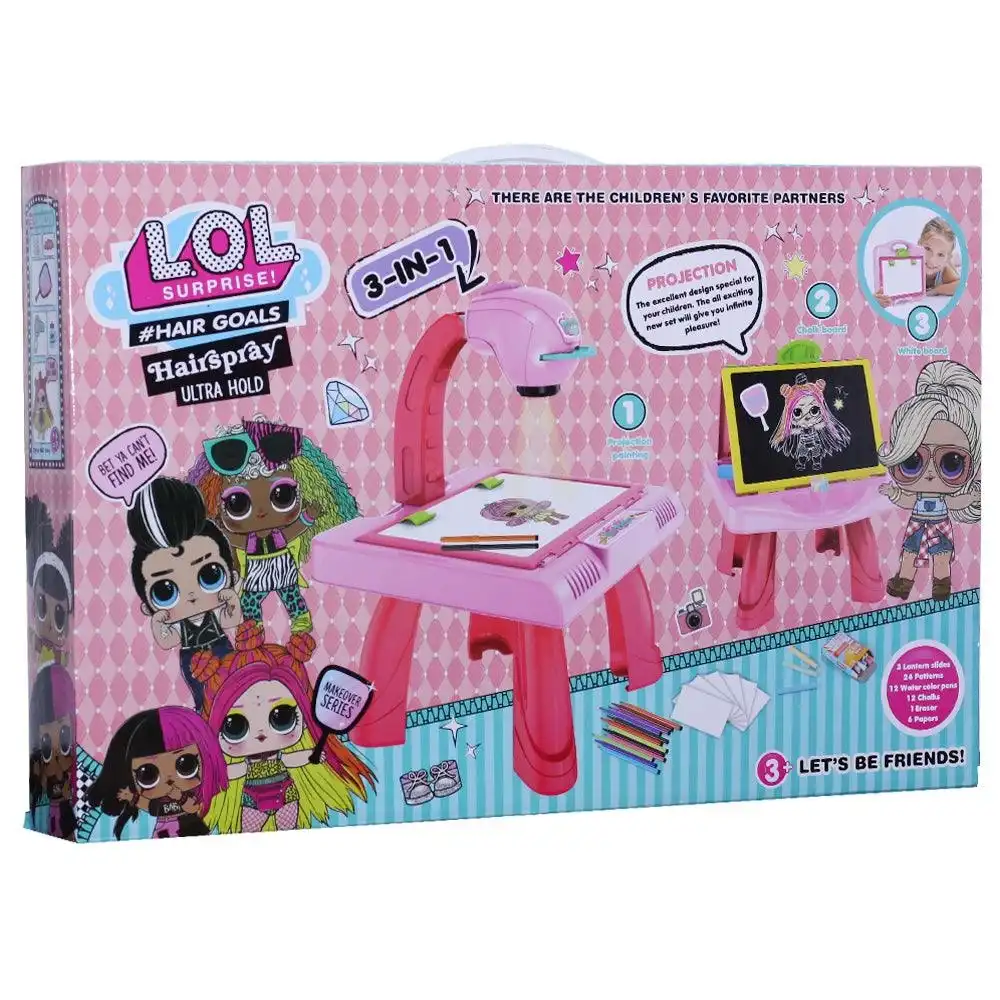 LOL Surprise 3 in 1 Projector with Chalk/White Board - 821