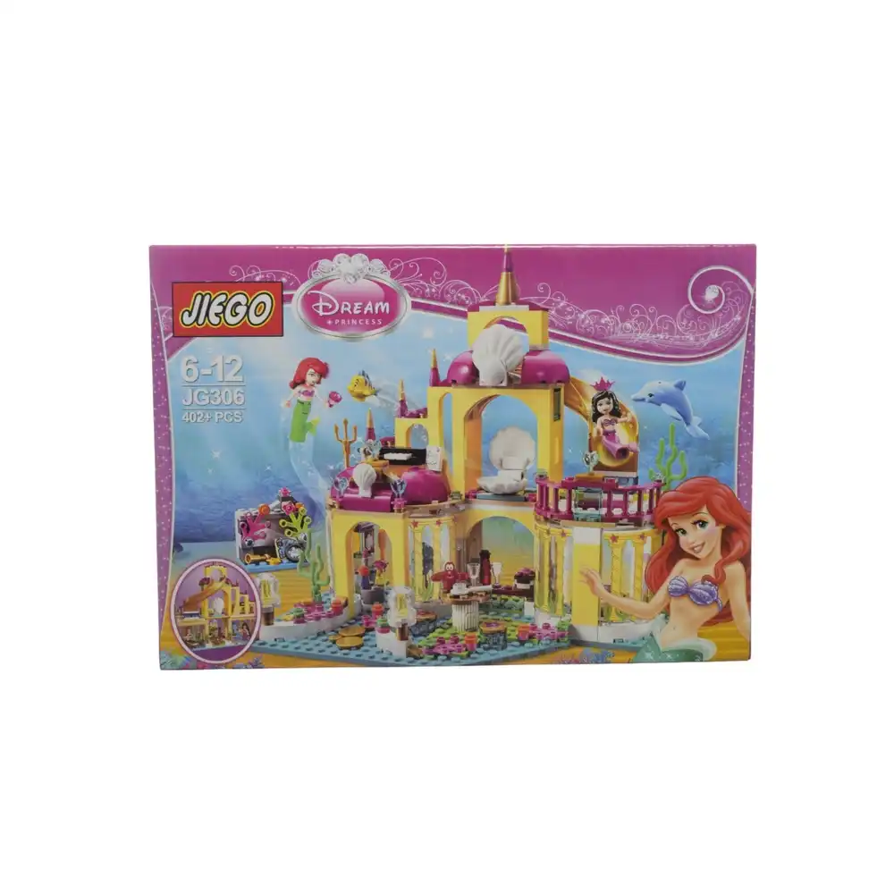 Disney Princess Underwater Palace Little Mermaid Building Blocks 402 Pieces - JG306