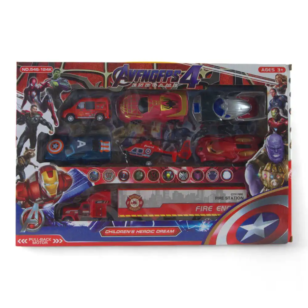 Avengers Superheroes Vehicles Set 7 Figures - 546-124K