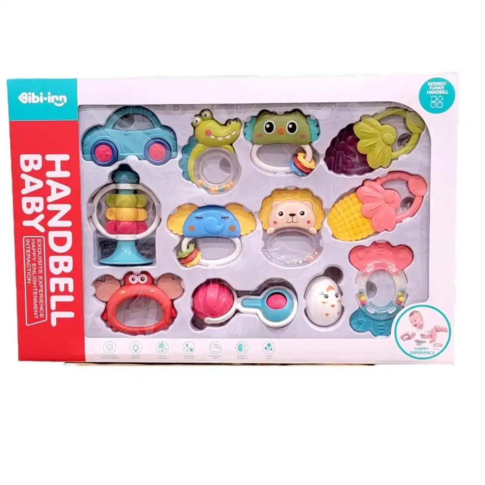 Handbell Baby Rattles for Kids 12 Pieces - 86-608