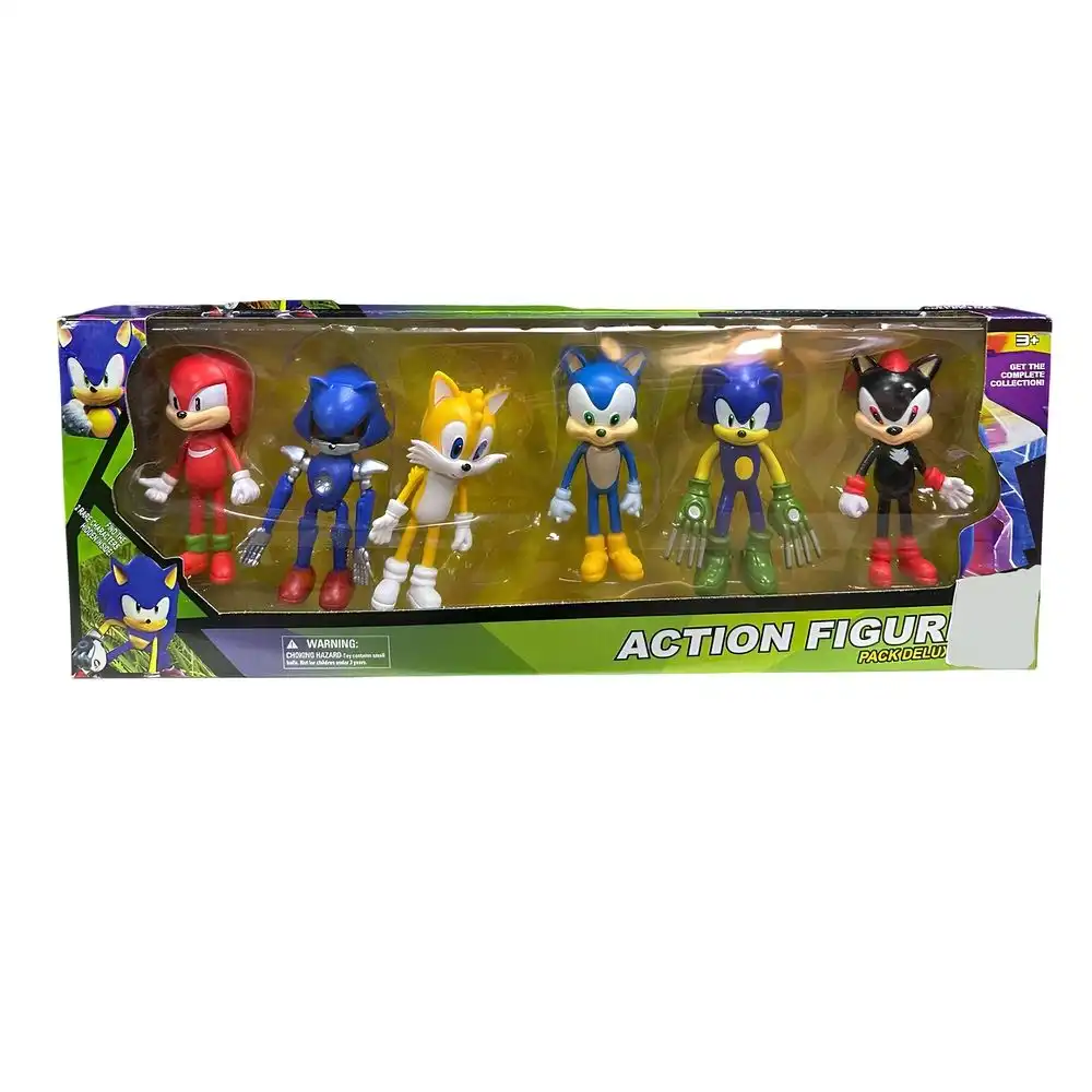 Collectible Sonic Figures Pack Deluxe Box 6 Pieces - SF101