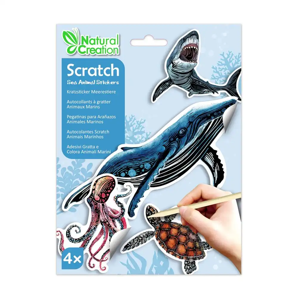 Avenir - Natual Creation Scratch Sea Animal 4 Stickers - CH232077