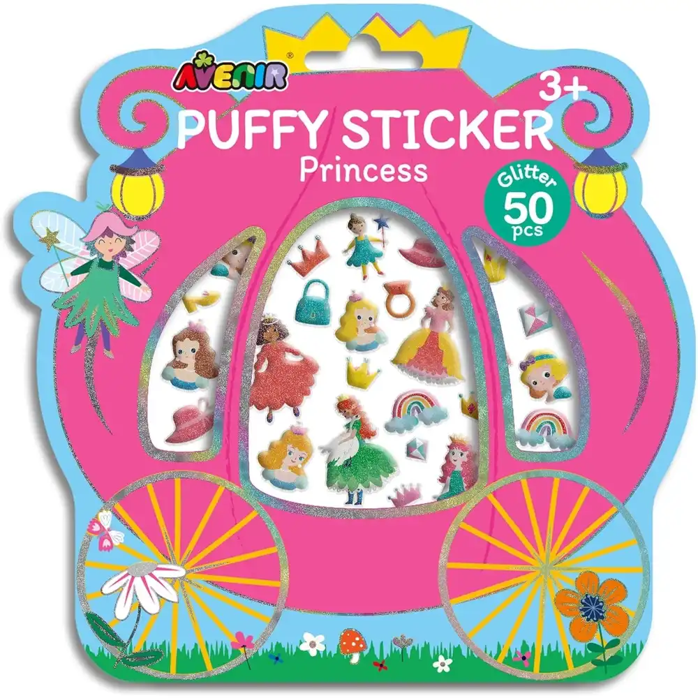 Avenir - Puffy Princess Stickers 50 Pieces - TS238249
