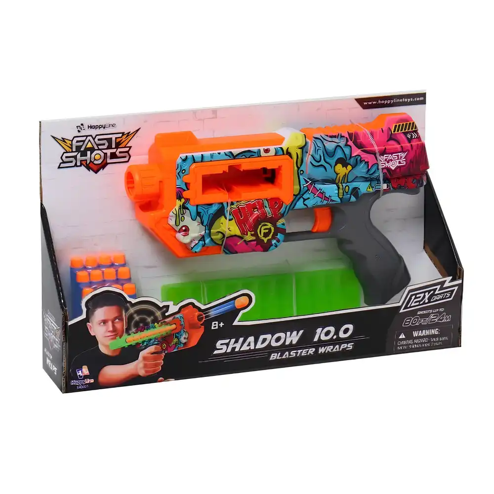 Fast Shots Shadow 10 Blaster Wraps with 12 Foam Bullets - 590401