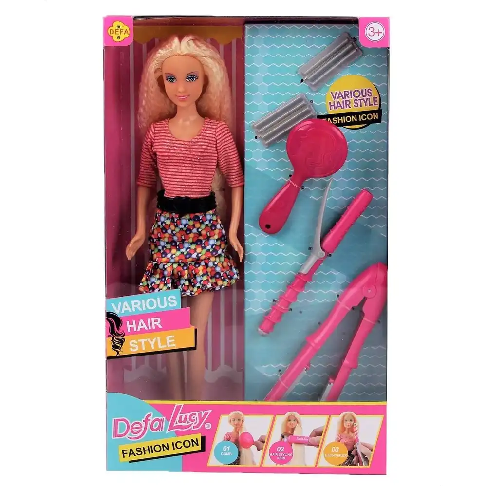 Defa - Lucy Fashion Girl with Colored Black Dots Skirt & Accessories - 8381