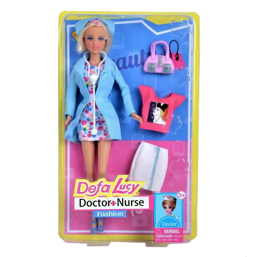 Defa - Lucy Doctor + Nurse Doll 2 in 1 with Accessories - 8403