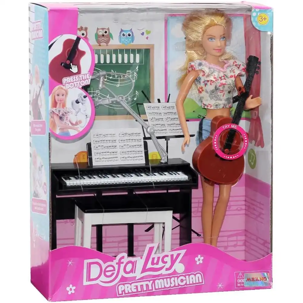 Defa - Lucy Pretty Musician with Piano & Guitar - 8453