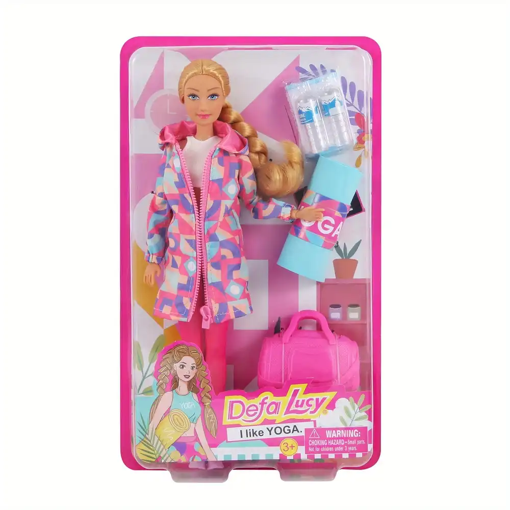 Defa - Lucy Yoga Doll with Long Sweater & Handbag - 8477