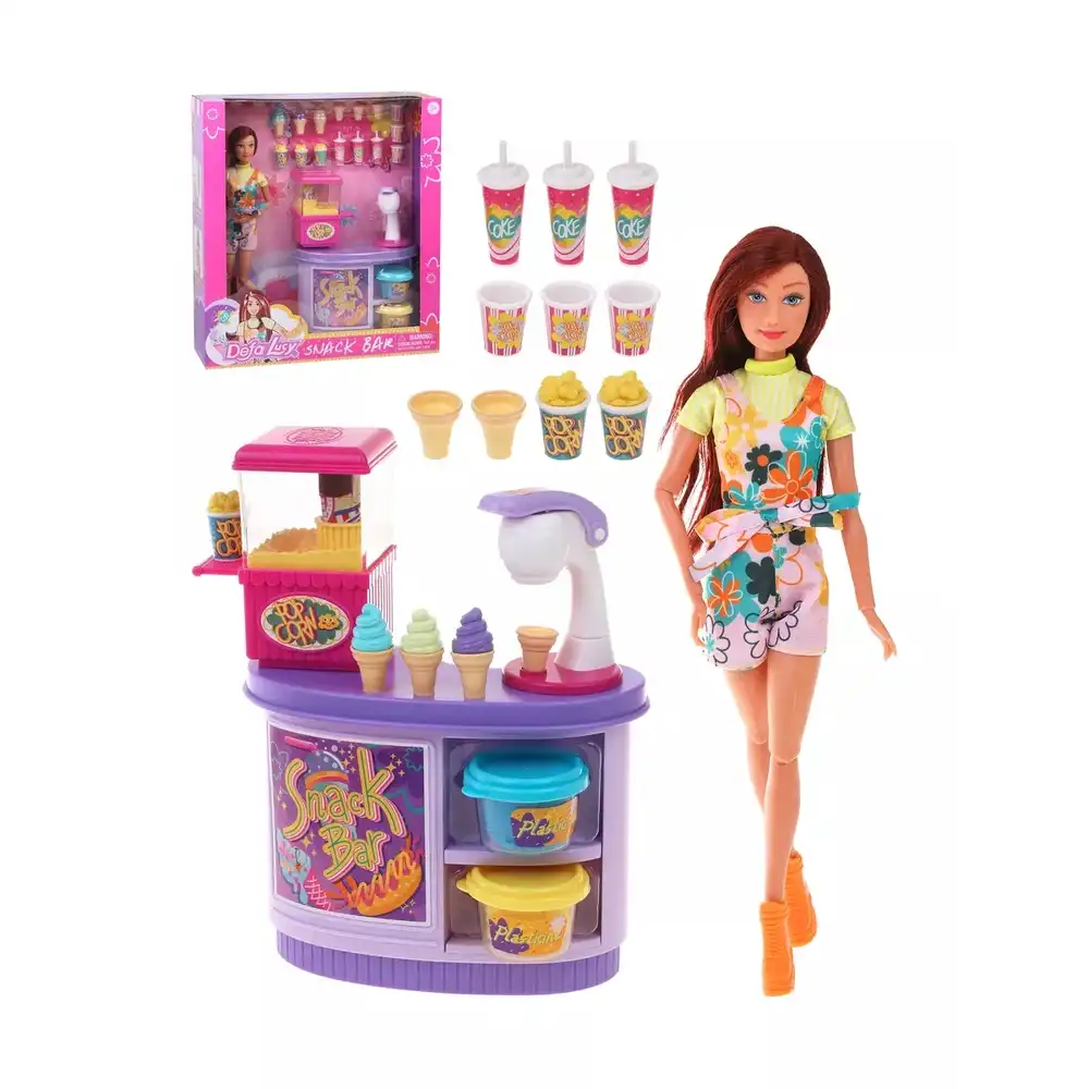 Defa - Lucy Snack Bar Shop with Pop Corn Machine & Accessories - 8486
