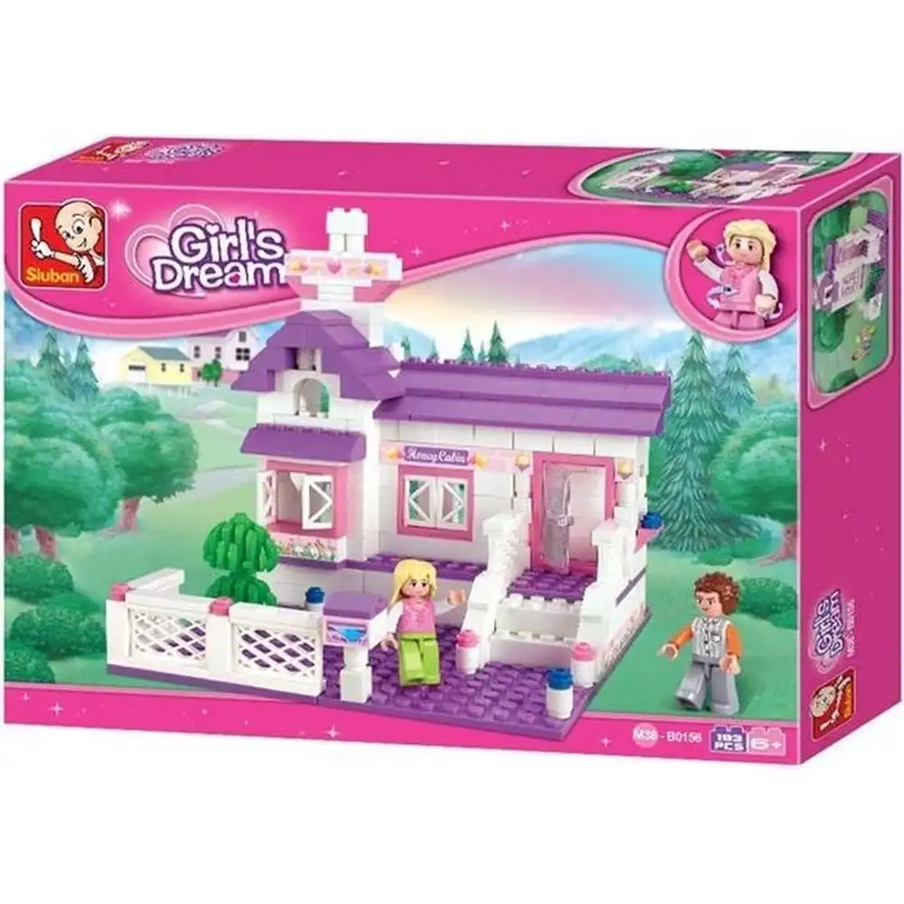 Sluban - Girl's Dream Honey Cabin Bricks Set 193 Pieces - M38-B0156