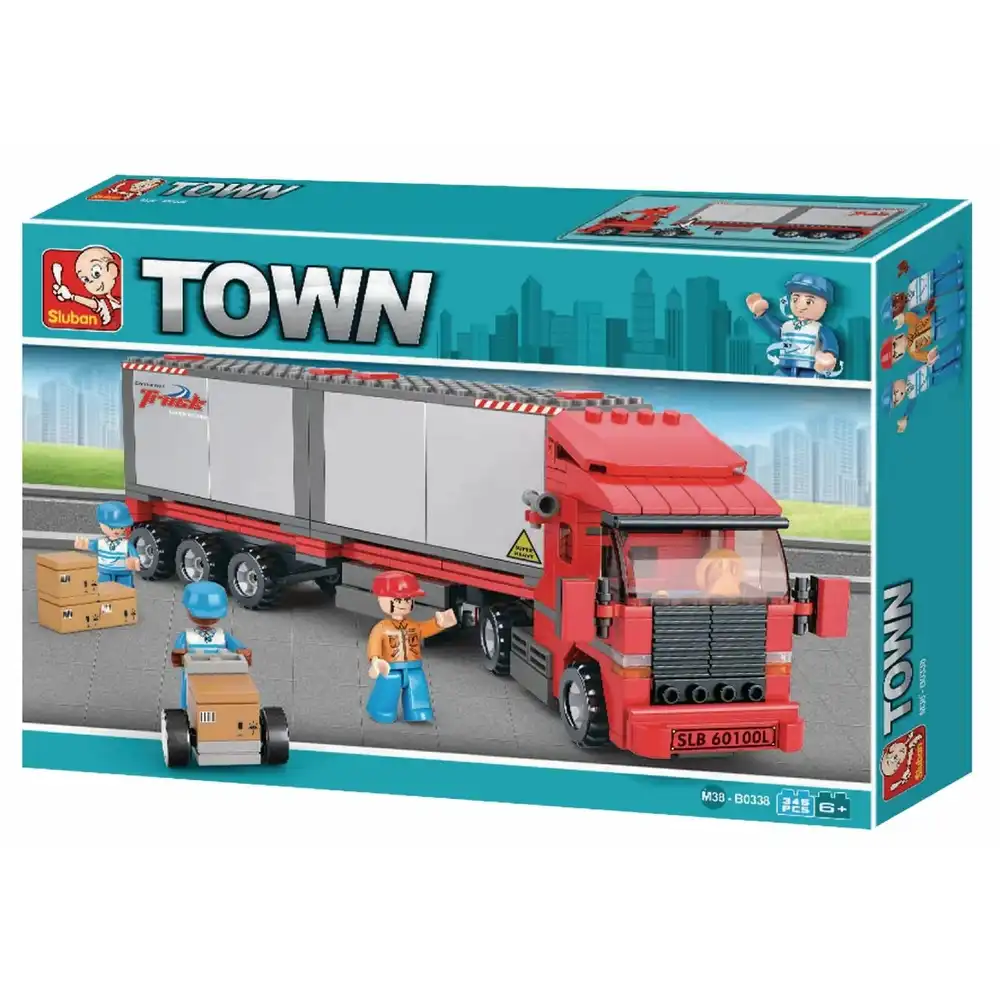 Sluban - Town Double Van Freight Trian Bricks Set 345 Pieces