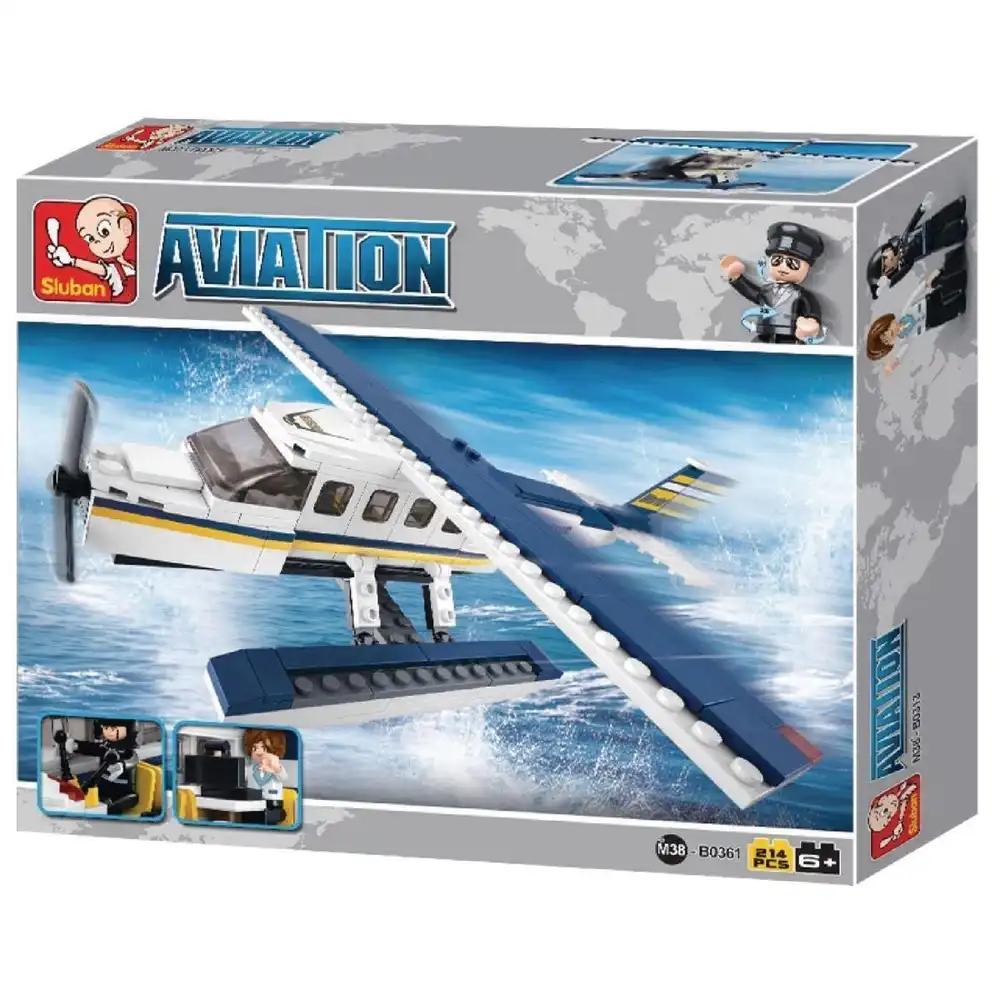 Sluban - Aviation Z Seaplane Bricks Set 214 Pieces - M38-B0361