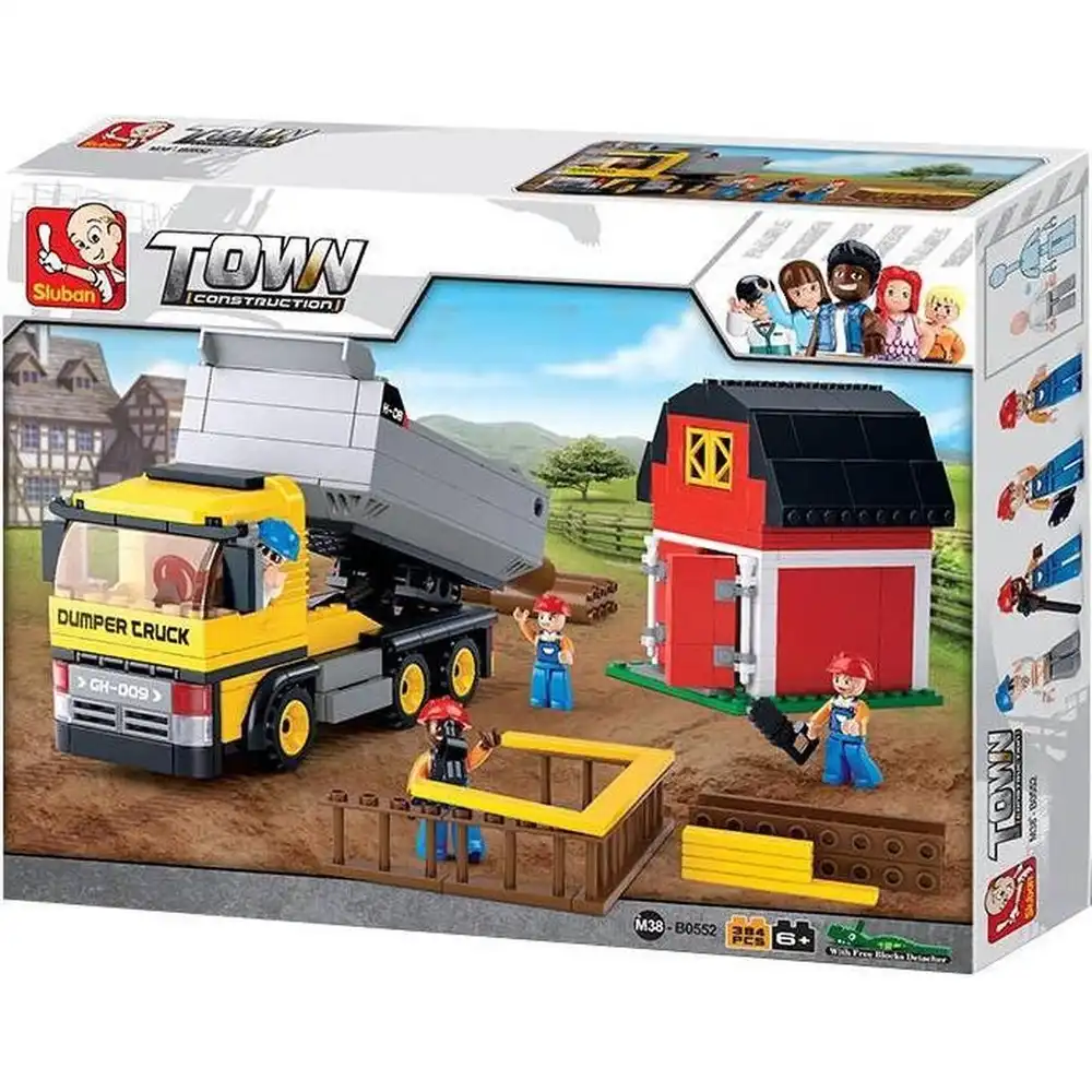 Sluban - Town Construction Dumper Truck Bricks Set 384 Pieces - M38-B0552