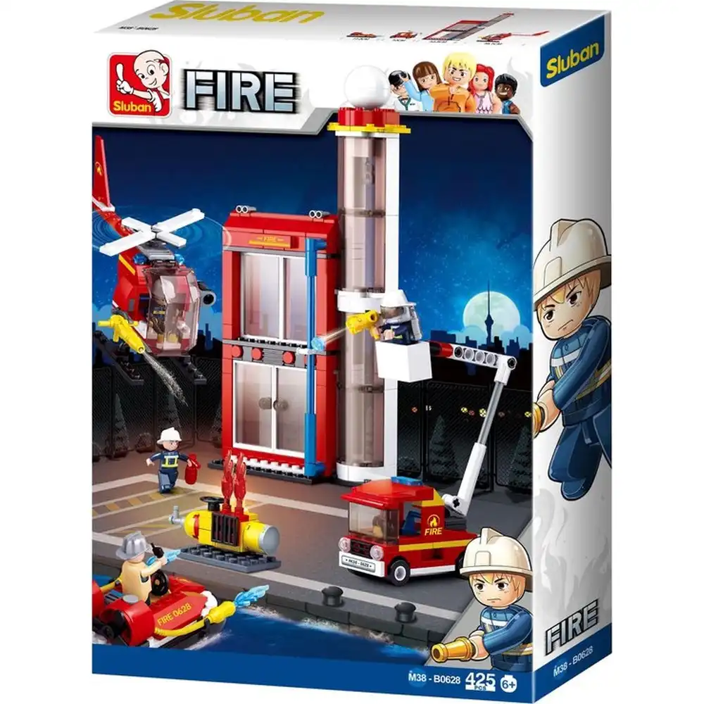 Sluban - Fire Substation Bricks Set 425 Pieces - M38-B0628