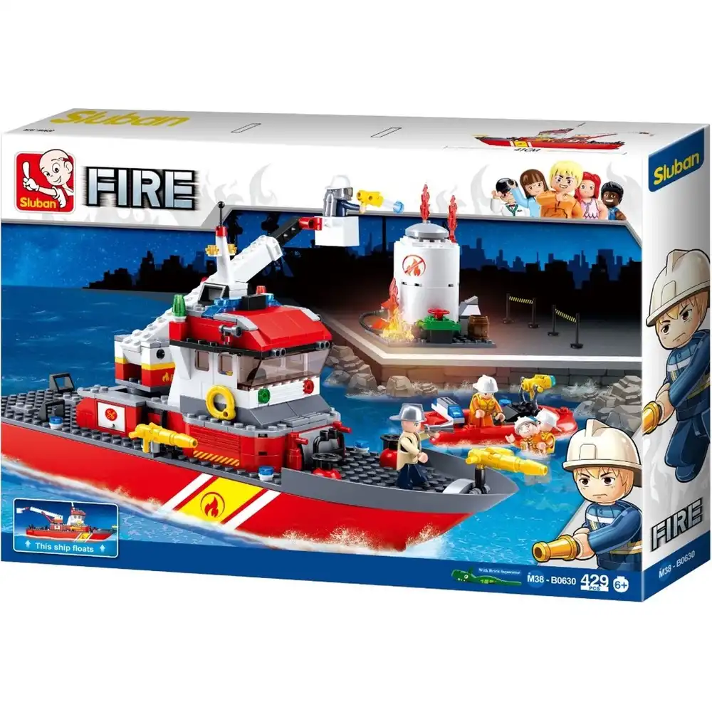 Sluban - Fireboat with Oil Tank Bricks Set 429 Pieces - M38-B0630M38-B0630