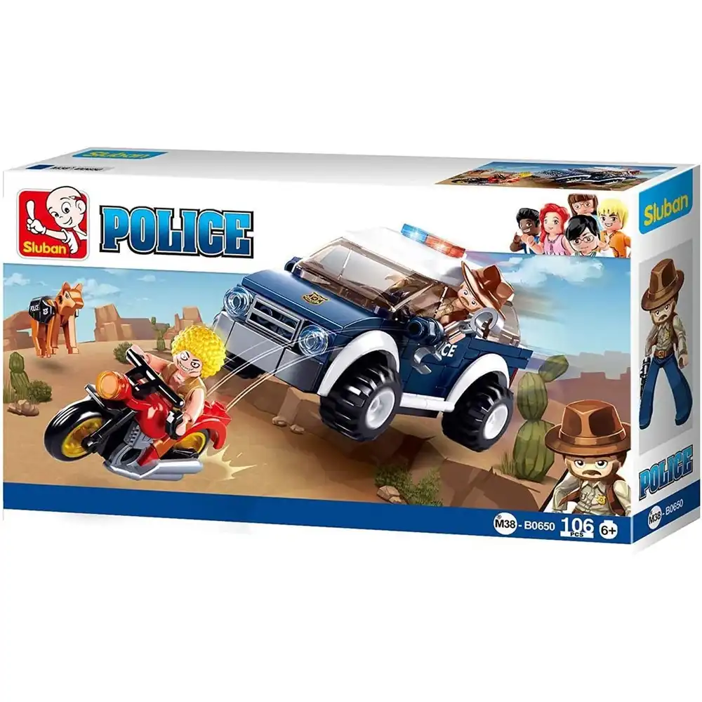 Sluban - Police Il Patrol Car Bricks Set 106 Pieces - M38-B0650