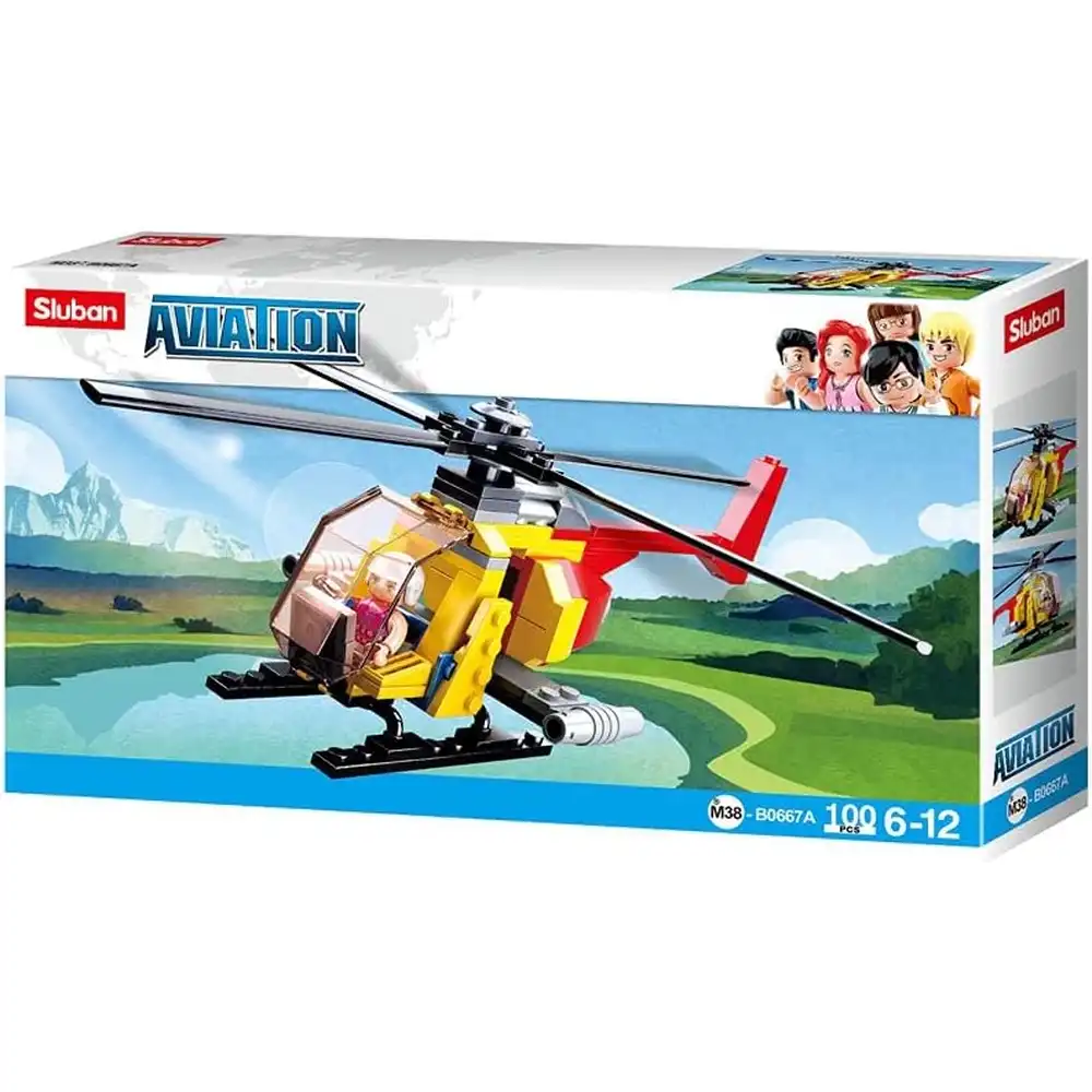Sluban - Aviation III Helicopter Bricks Set 100 Pieces - M38-B0667A