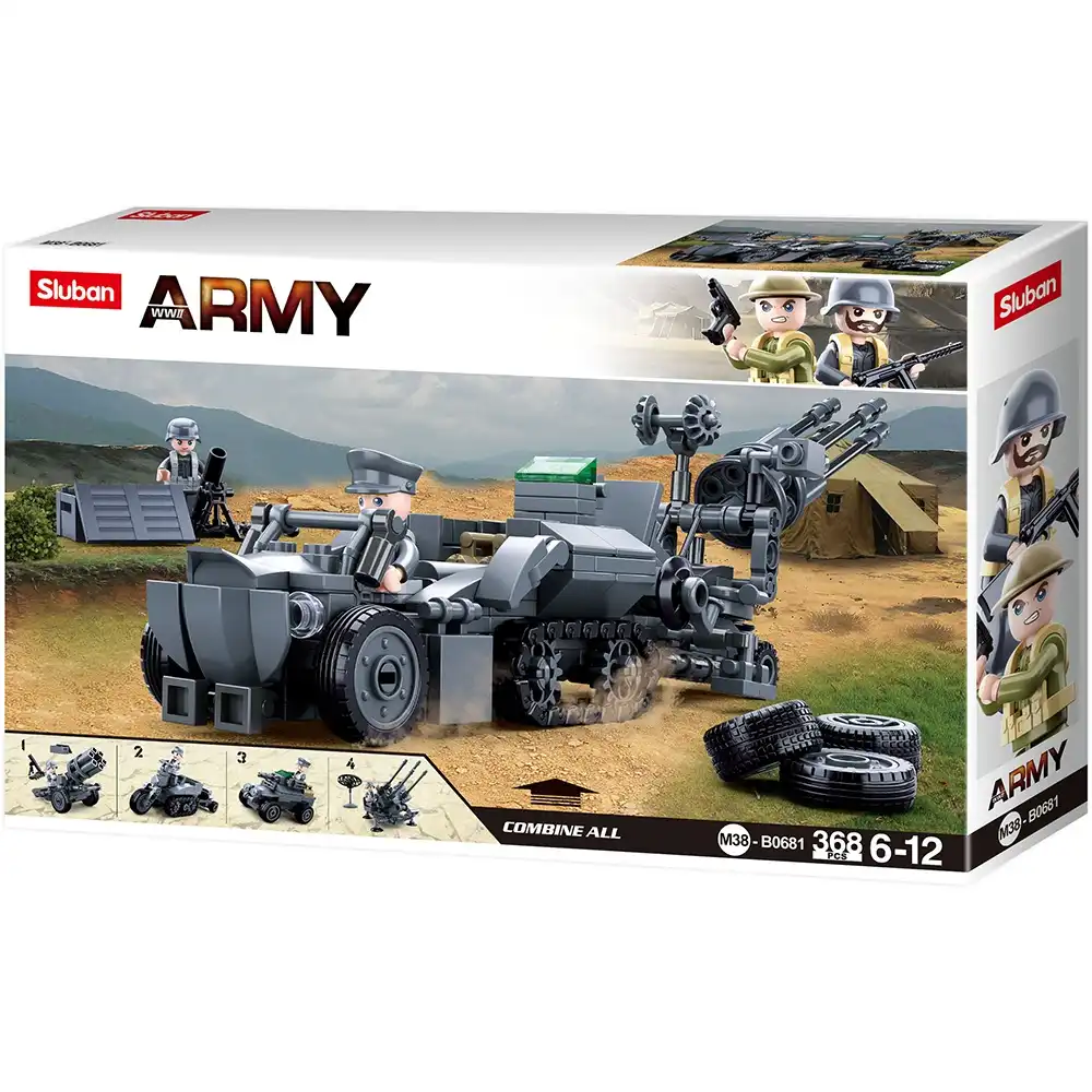 Sluban - Army Set of German Air Defense Equipment 368 Pieces - M38-B0681