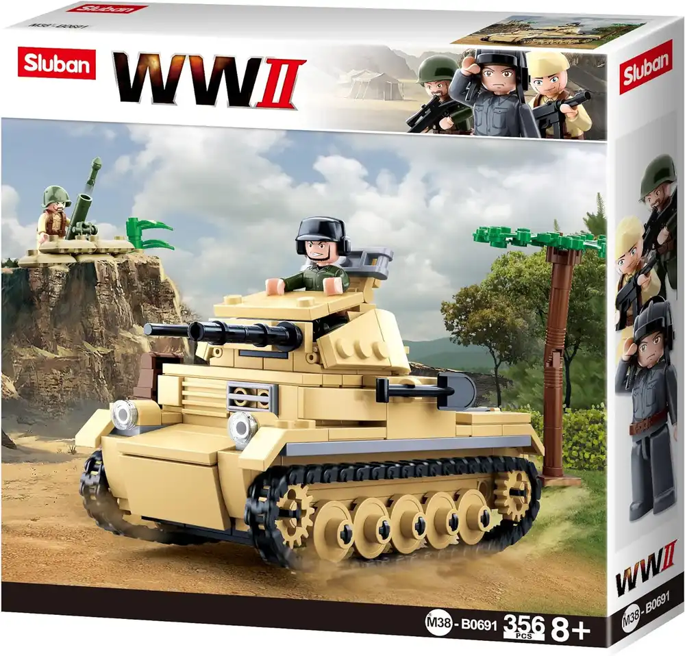 Sluban - WWII Army Small German Tank 356 Pieces - M38-B0691