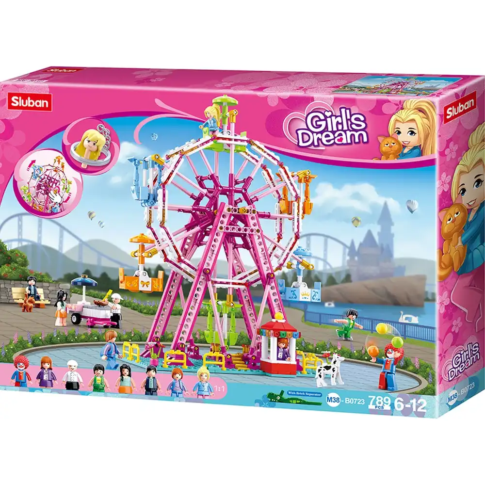 Sluban - Girls Dream Ferris Wheel Building Blocks 789 Pieces - M38-B0723