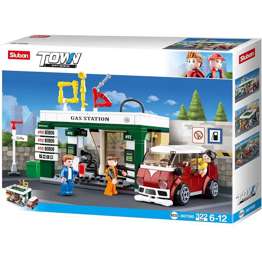 Sluban Town Petrol Station 322 Pieces - B0759B