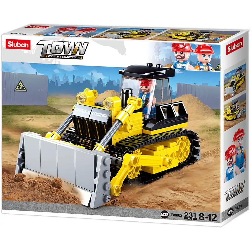 Sluban - Town Construction Bulldozer Bricks Set 231 Pieces - M38-B0802