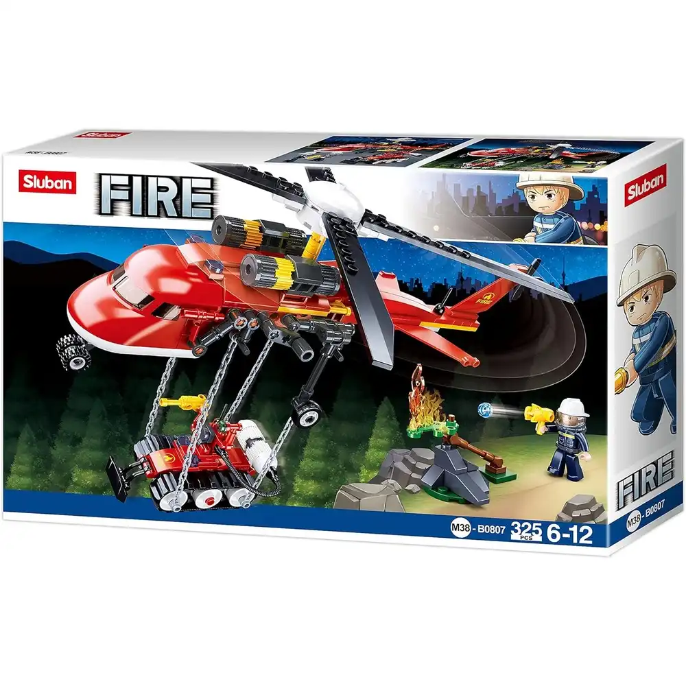 Sluban - Fire Helicopter Bricks Set 325 Pieces - M38-B0807