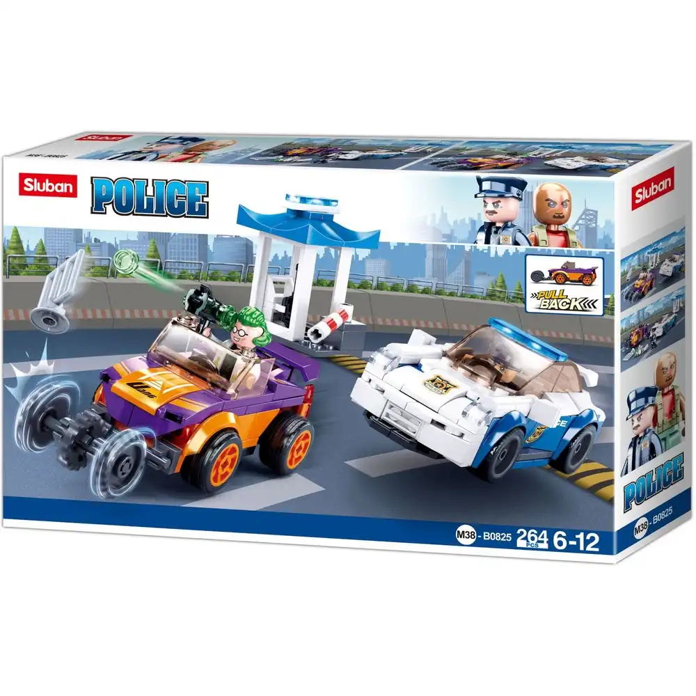 Sluban - Police Manhunt On Highway Bricks Set 264 Pieces - M38-B0825