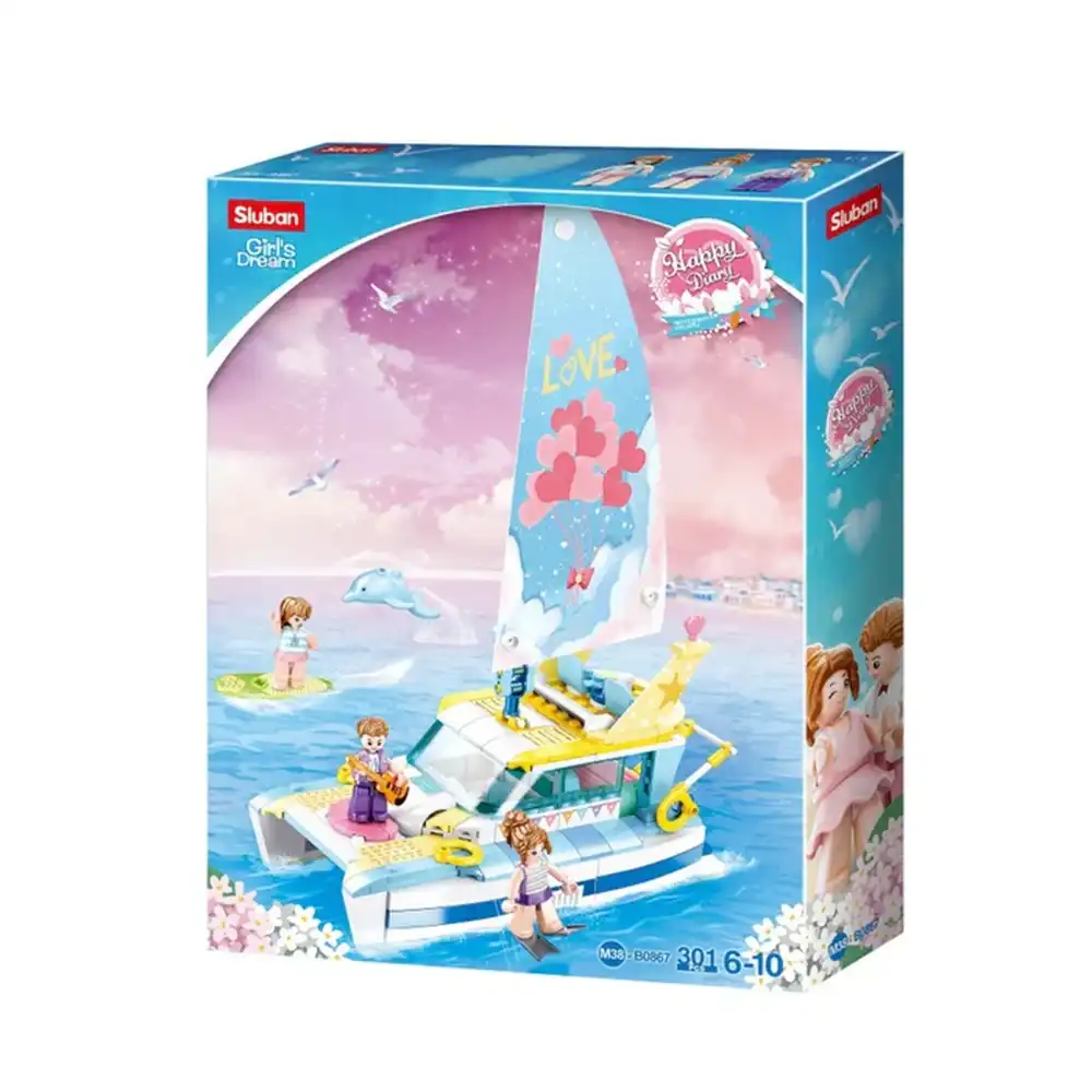 Sluban - Girls Dream Yacht Bricks Set 308 Pieces - M38-B0867