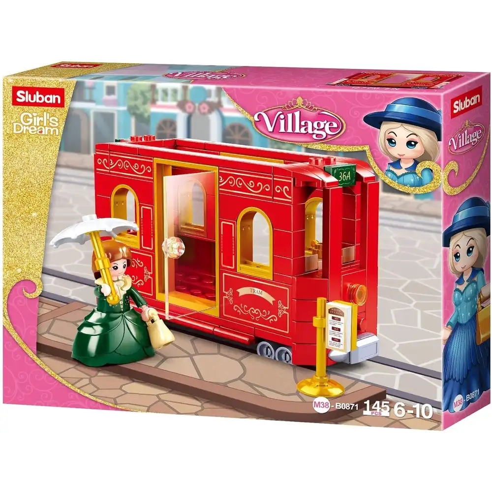 Sluban - Girls Dream Trolley Bus Bricks Set 145 Pieces - M38-B0871
