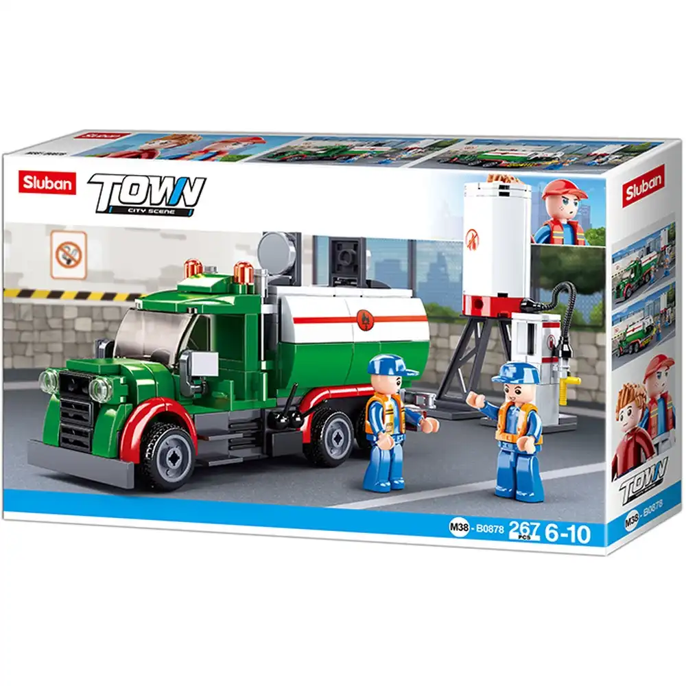 Sluban - Town Tanker Truck with Tank Bricks Set 267 Pieces - M38-B0878