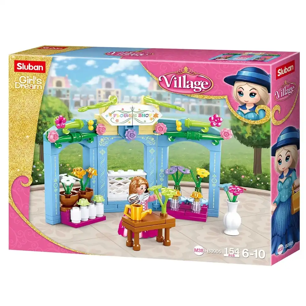 Sluban - Girls Dream Flower Store Bricks Set 154 Pieces - M38-B0905