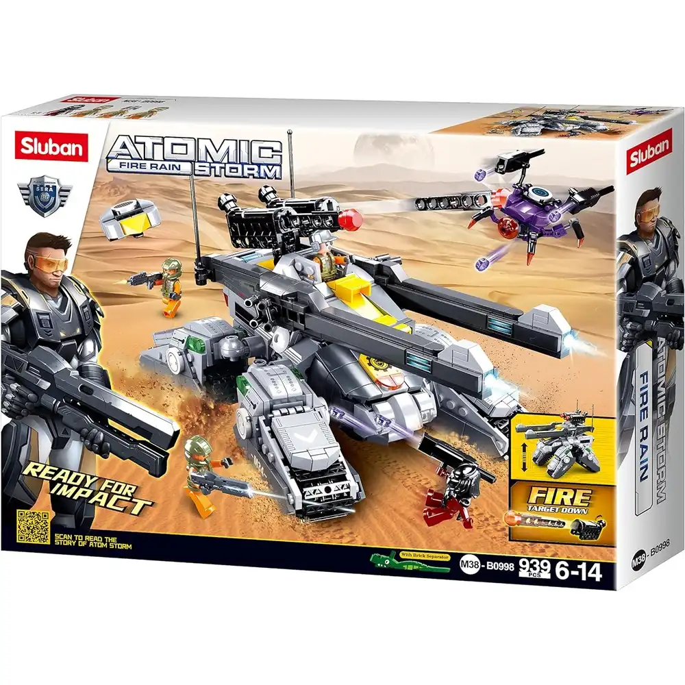 Sluban - Atomic Storm (Fire Rain) Tide Of Iron Bricks Set 939 Pieces - M38-B0998