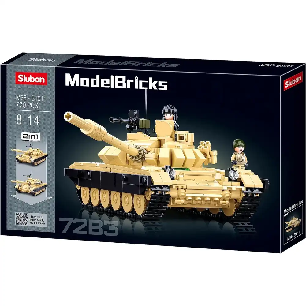 Sluban - Model Bricks T-72B3 Main Battle Tank 2 In 1 Bricks