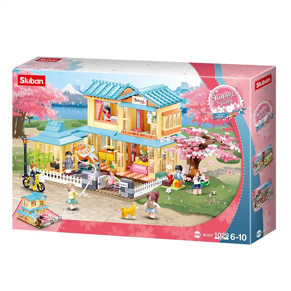 Sluban - Girls Dream Japanese Guesthouse Bricks Set 1029 Pieces - M38-B1017