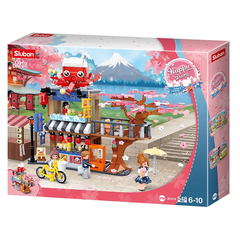 Sluban - Girls Dream Tako Yaki Main Store Bricks Set 548 Pieces - M38-B1019