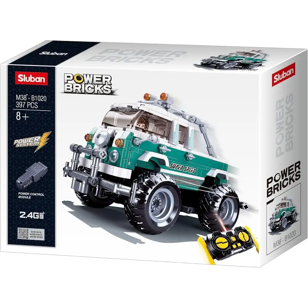 Sluban - Power Bricks Monster SUV RC T2 Truck with Remote Control Bricks Set 397 Pieces - M38-B1020