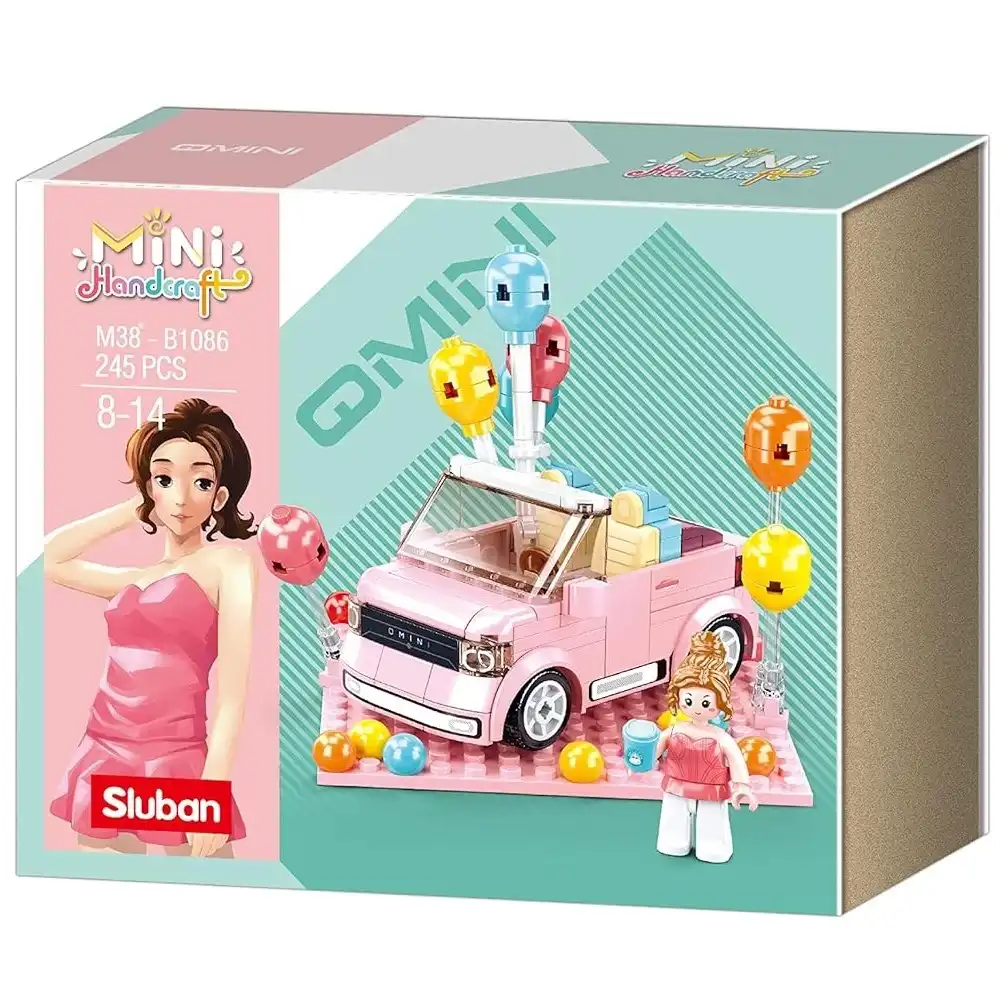 Sluban - Mini Handcraft Open Topped Car Bricks Set 245 Pieces - M38-B1086