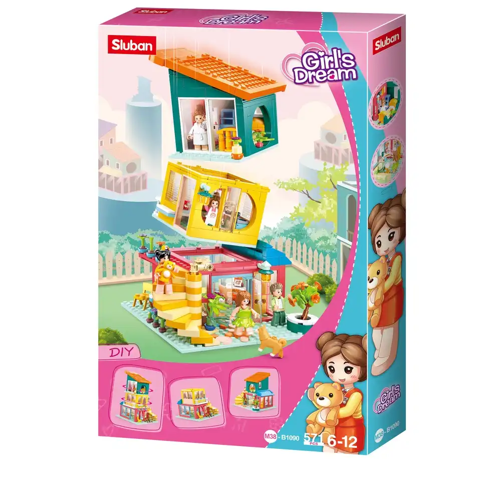 Sluban - Girls Dream Jenga House 571 Pieces - M38-B1090