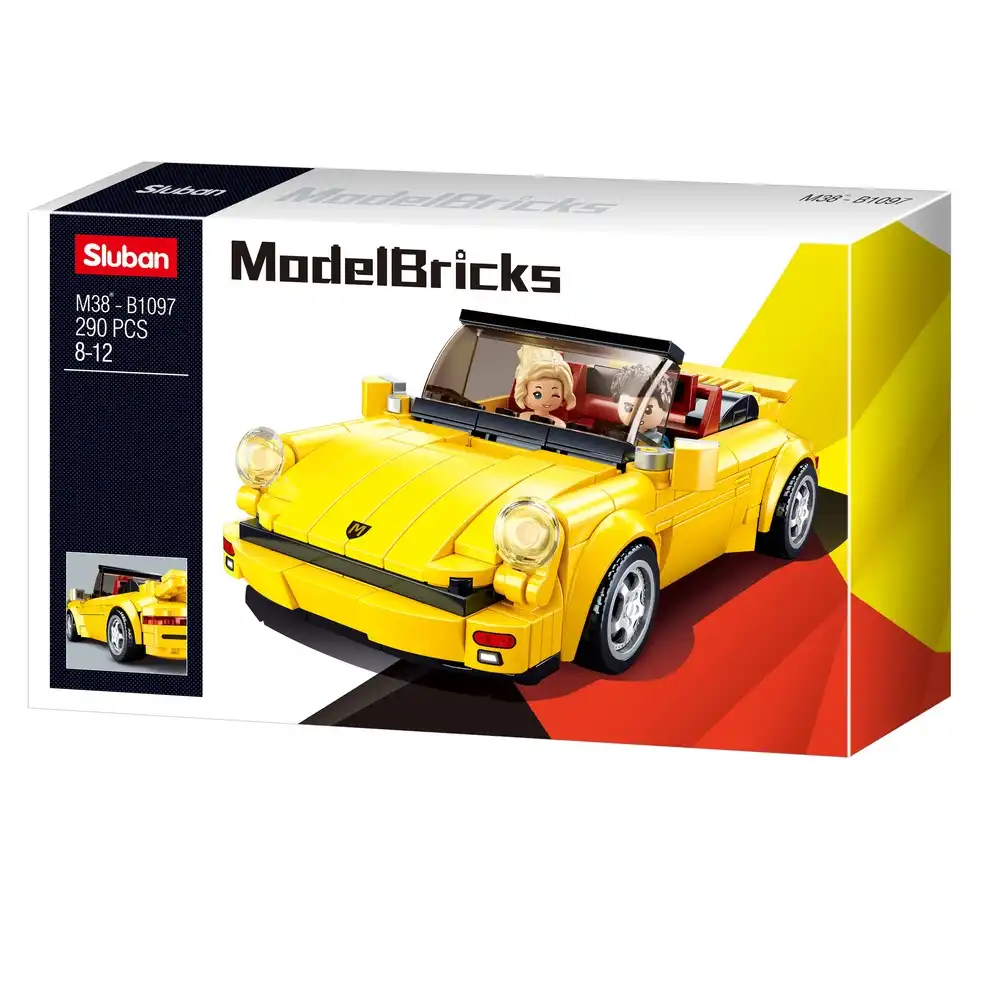 Sluban - Model Bricks Porsche 930 German Car Bricks Set 290 Pieces - M38-B1097
